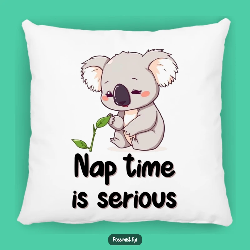 Funny Koala Leaf Pillow - Soft Comfort with a Side of Eco-Humor