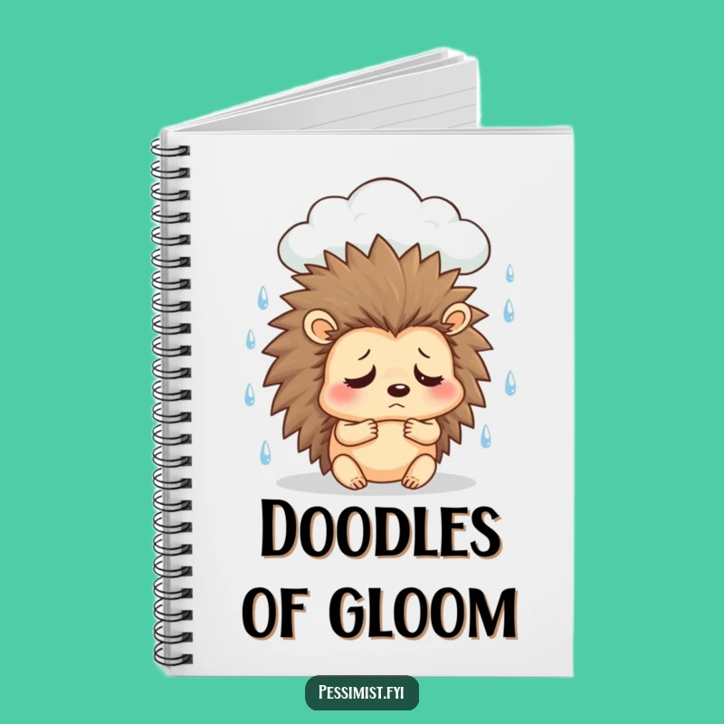 Funny Sad Hedgehog Notebook - Jot Down Sighs and Ideas with Humor